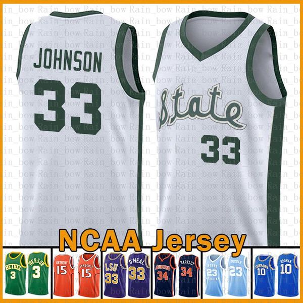 

earvinÂ 33 johnson ncaa university of michigan dwyane 3 wade kawhi lebron 23 james basketball jersey stephen 30 curry leonard david robinson, Black