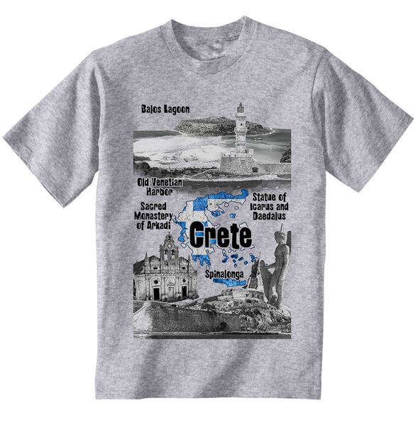 

греция крит - new cotton серый tshirt