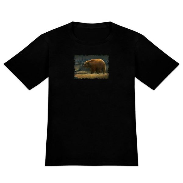 

wandering grizzly bear men's novelty t-shirt outdoor wear tee shirt