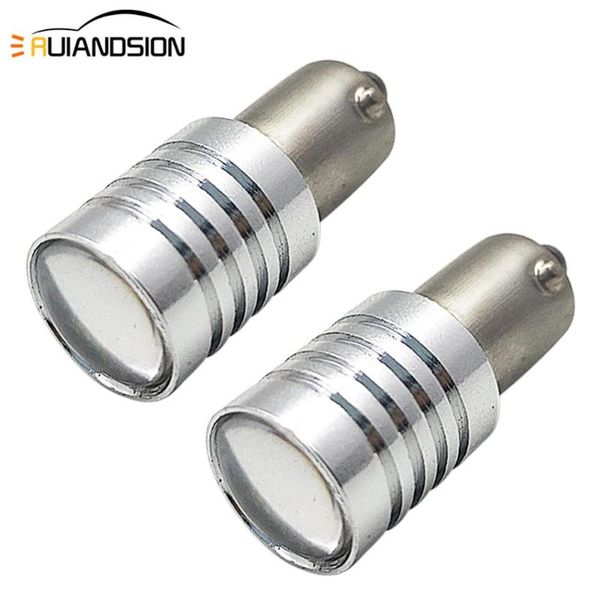 

2pcs no polarity 12-24v auto canbus ba9s bax9s bay9s h21w 1 smd white car side wedge door clearance marker reverse lamp bulb led