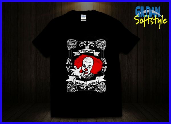 

new edition pennywise scarry clown t-shirt stephen king size s-2xl