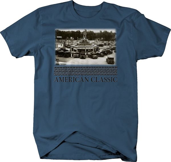 

2019 new fashion cotton t-shirt american classic drive up diner drive in car show model a tshirt casual tee shirt