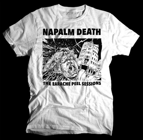 

napalm смерти earache peel sessions white t shirt хлопок все размеры s-5xl