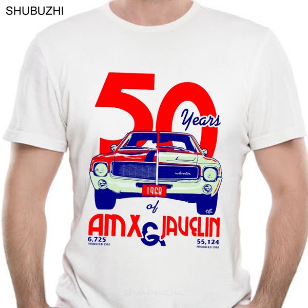 

american motors amc 50 years of javelin & amx t-shirt cotton tshirt men summer fashion t-shirt euro size