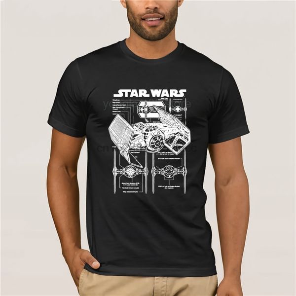 

summer fashion street с коротким рукавом t-shirt men s личность дарт вейдер tie fighter homme pre хлопка с коротким рукавом футболки