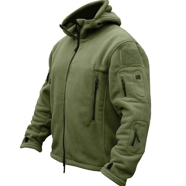 

military tactical fleece jacket men us army polartec windbreaker clothes male multi pockets outerwear hoodie coat for men x0621, Black;brown