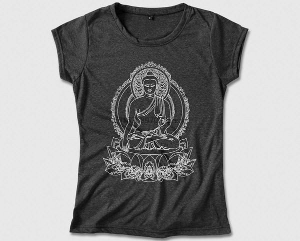 

будда рубашка для женщин graphic медитации рубашки для женщин трафарет дизайн печати экрана бленда хлопка soft comfy футболки для нее