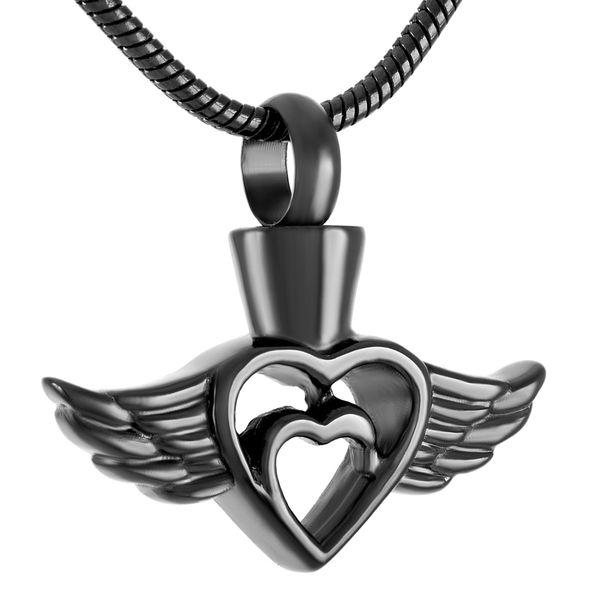 

ijd9307 stainless steel cremation hollow heart shaped commemorative pendant necklace shallow souvenir ashes urn pendant jewelry, Silver