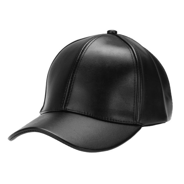 

men women pu leather baseball cap snapback outdoor sport adjustable fashionable hat red/khaki/black/pink/navy blue/brown, Blue;gray