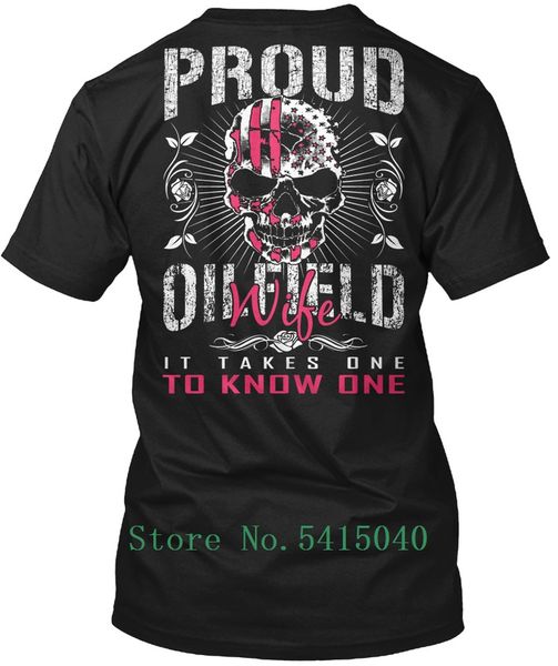 

proud oilfield wife summer tagless tee t-shirt designer t shirt graphic t-shirt for mens fitness o-neck tshirt homme