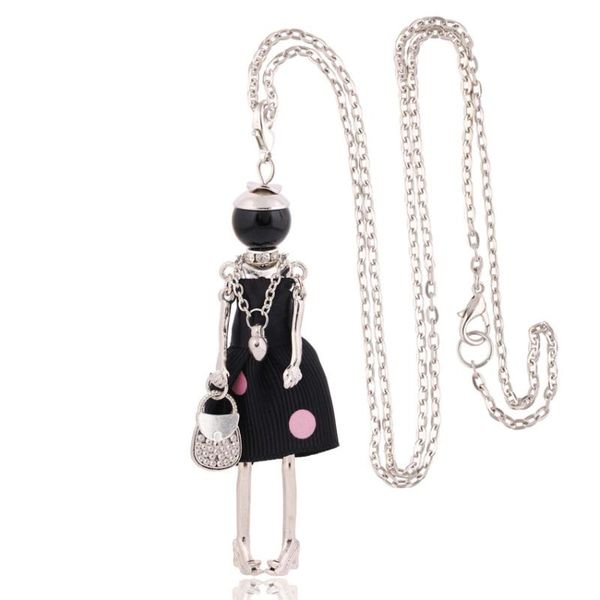 

handmade fashion women necklace fashion charm long pendant 2020 bohemian new cute female statement big pendant girl jewelry, Silver