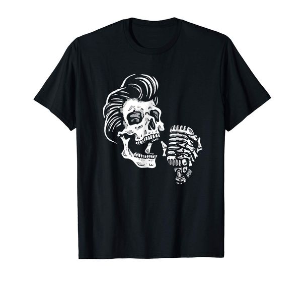 

greasers never say die - rockabilly skull tee 2019 creative novelty summer style cotton order t shirts