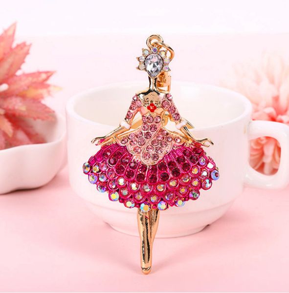 

лучшие продажи в европе и красочная ангел балерина брелок девушки восхитительна, автомобиль ключевой цепи, творческий небольшой подарок мешо, Silver