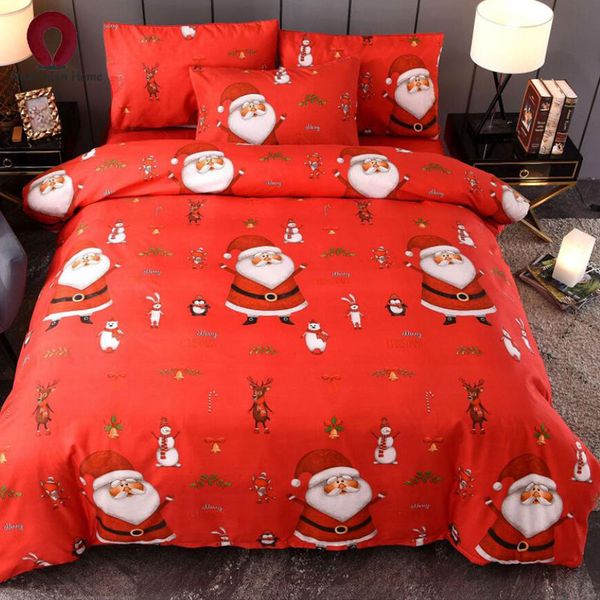 

bedding sets christmas home textiles cotton 3 piece set santa snowman tree