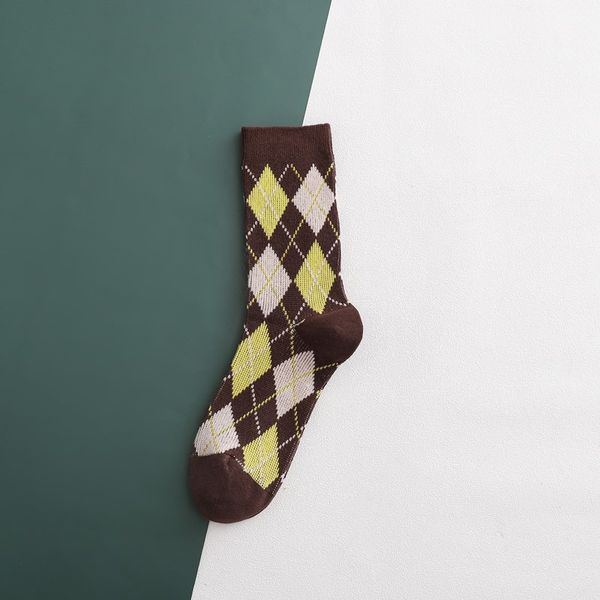 

casual men's & women's european and american retro socks autumn and winter fashion couple size middle tube socks 6 styles, Black