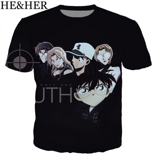 

classic anime detective conan 3d print shirts anime oversized humor men clothing