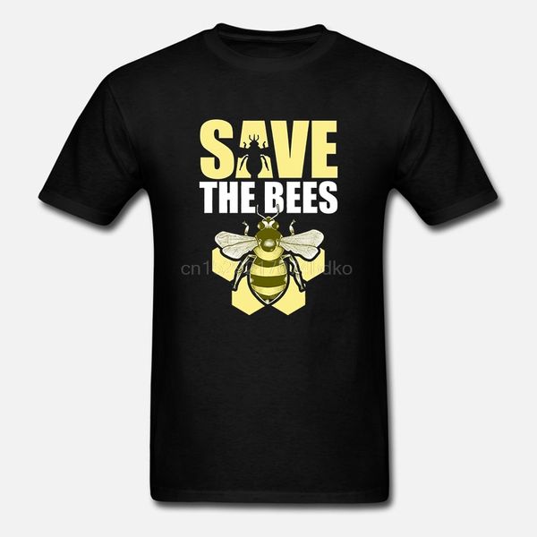 

new short sleeve organic cotton honeycomb save the bees men t shirt male shirt sale
