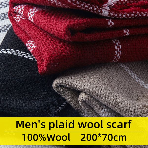 

100% wool scarf for women thicken warm cashmere shawls and wraps plaid echarpe ladies winter wool scarves foulard femme, Blue;gray