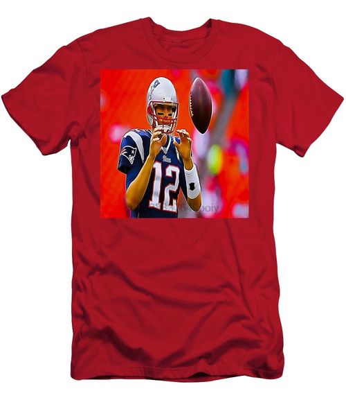 

tom brady prep for game mens t-shirt