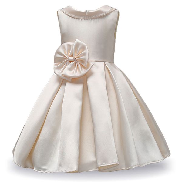 

2020 summer children kids girls dress elegent bridesmaid floral bow princess wedding party ball gown evening dress for 2-12t, Red;yellow