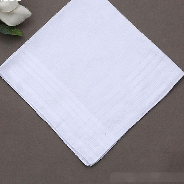 

new white color headscarf cotton kerchief men women neckerchief square bandanas scarf for painting bandhnu ing