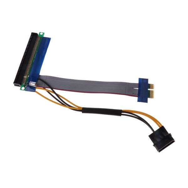 

pci-e 1x to 16x powered pcie extender adapter riser card flexible cable