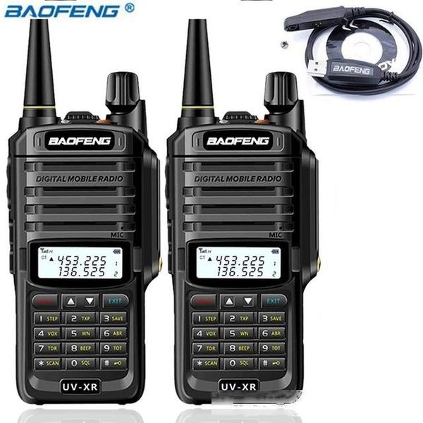 

hones & telecommunications walkie talkie 2pcs baofeng uv-xr 10w powerful walkie talkie cb radio set portable handheld 10km long rang