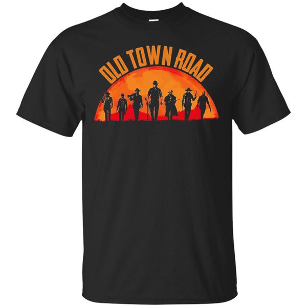 

old town road t-shirt lil nas x vintage black-navy short men-women men clothes tee shirt