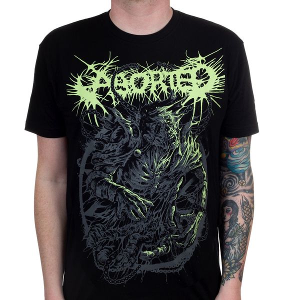 

authentic aborted hellraiser glow logo t-shirt black s-3xl new t shirt casual short sleeve for men clothing summer tee(1