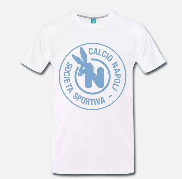 

t-shirt meme napoli forza napoli ciuccio logo anni 80 calcio vintage - 1