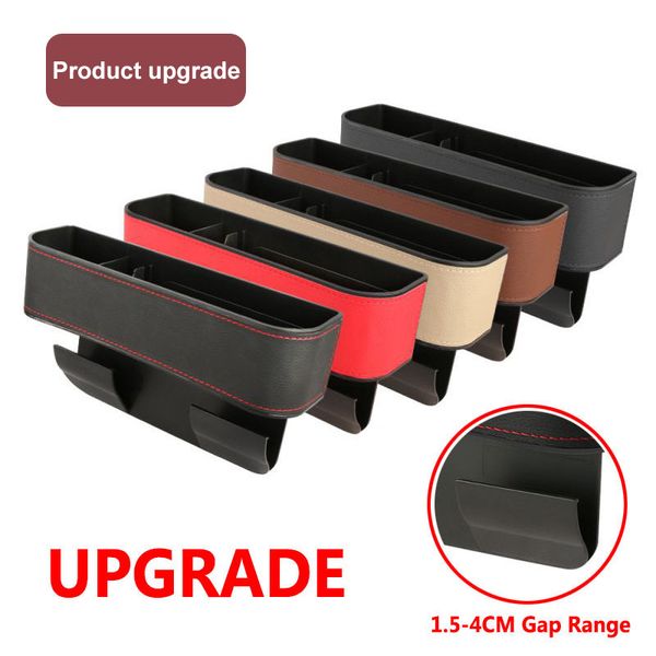 

car organizer seat crevice storage box seat gap pu leather case box slit pocket catcher storage bag organizer car accessories