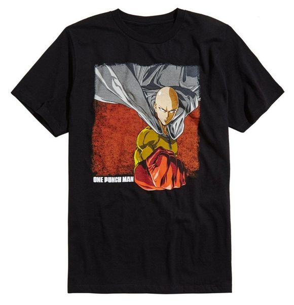 

anime one punch man saitama punching t-shirt nwt 100% authentic cotton customize tee shirt