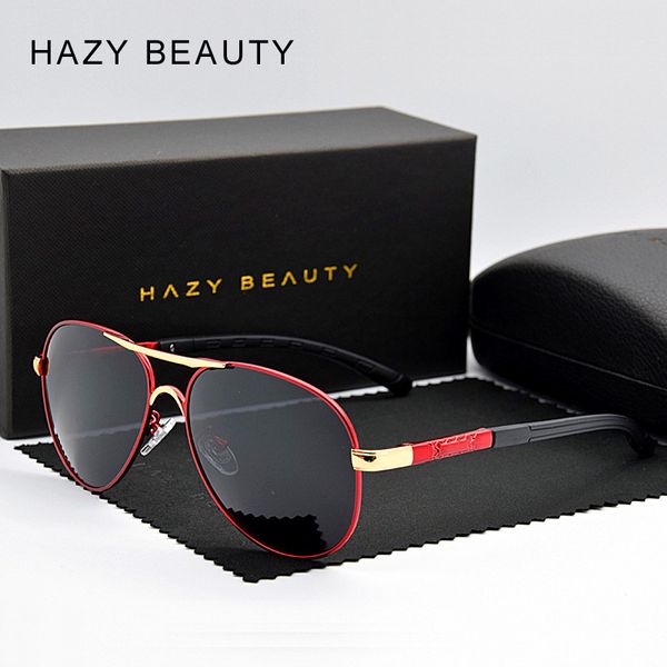 

2020 polarized men pilot sunglasses classic driving alloy sun glasses flexible big frame coating sunglass original, White;black