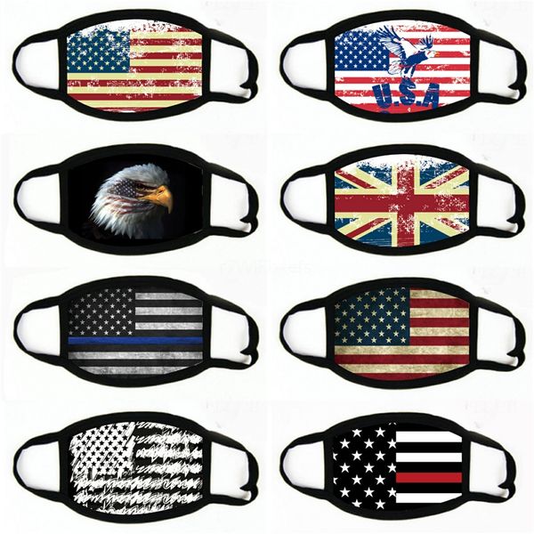 

whosale donald mask face anti-dust cotton woman men fashion winter warm black united states flag mask#738
