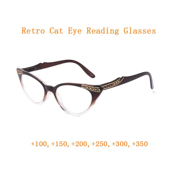 

new 2020 fashion retro women cat eye reading glasses magnifier men presbyopia hyperopia eyeglasses gafas de lectura +1.0~+3.5, White;black