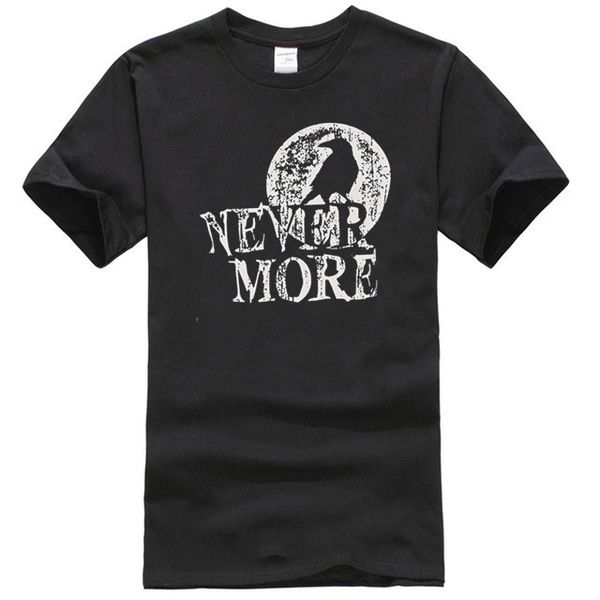 

mens t-shirt edgar allan poe raven nevermore goth gothic halloween crow