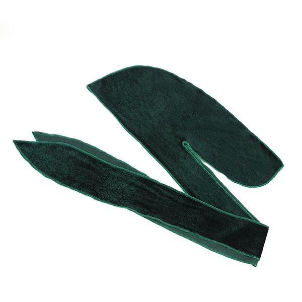 Chegada Nova macio Velvet Estilo pirata pano chapéu da forma Cores sólidas Durag Bandanas Adulto Tamanho Atacado