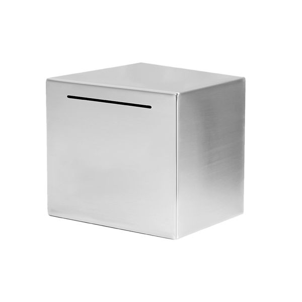 

hard piggy bank stainless steel lover deposit box safe for adults can only save