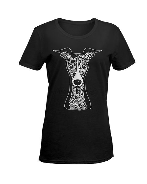 

italian greyhound face graphic art t shi