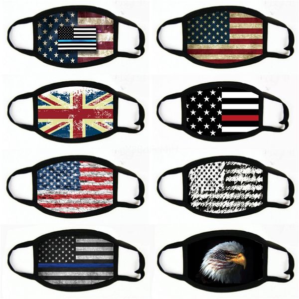 

американский флаг tie-dye магия повязки маска открытой езда маска пыль маски маска висячий ear треугольник треугольник # 819, Black