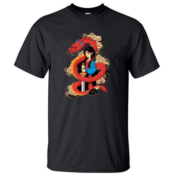 

mulan t-shirts hua mulan movie men t shirts tshirt men 100% cotton streetwear cartoon tee shirt fashion homme tees