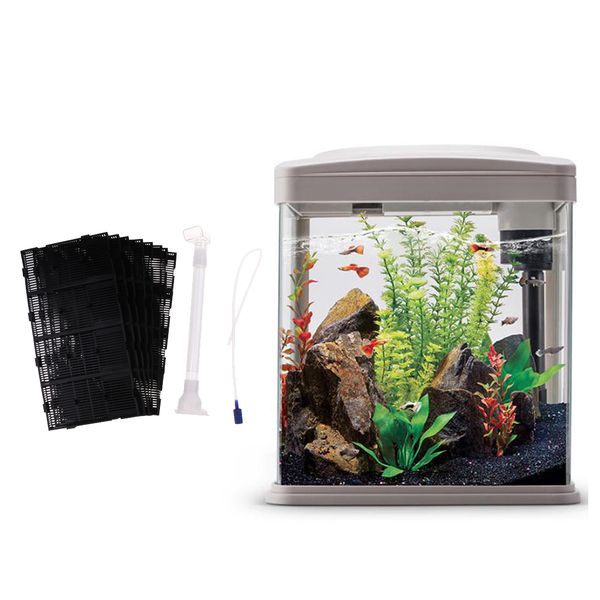 

2x aquarium bottom filtration plate fish tank undergravel filter draft tube