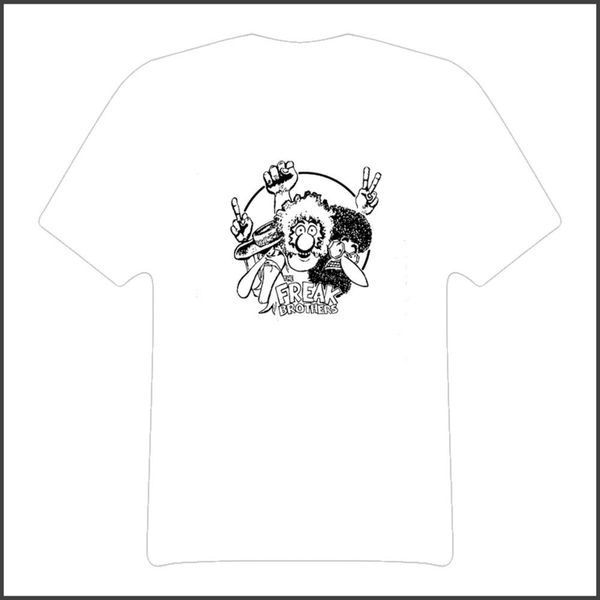 

freak bros logo comic book t shirt casual plus size t-shirts hip hop style tee s-3xl fashion t shirt brand print