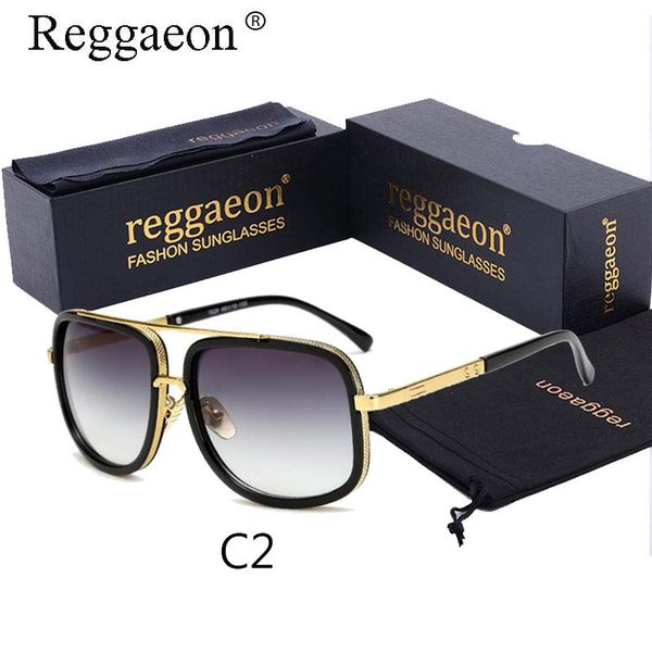 

sunglasses 2021 fashion large transparent glasses retro men's female gold frame gradient oculo, White;black