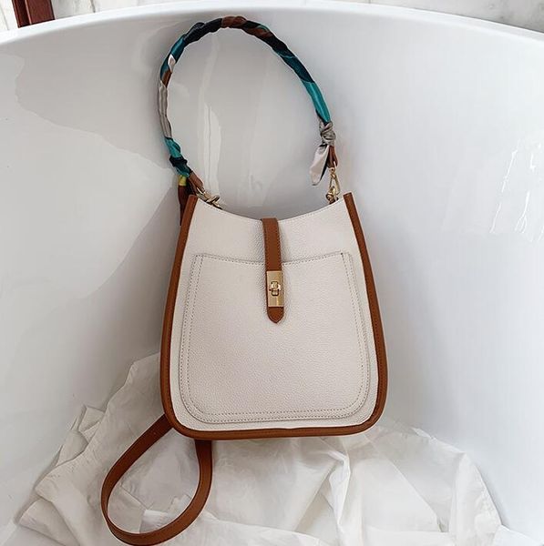 

lady bucket bag silk scarves handbags women shoulder bag crossbody classic colours women bag