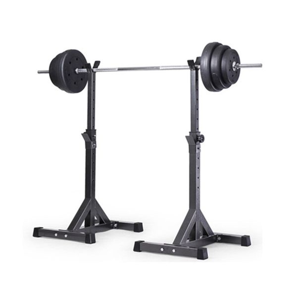 

new-2pcs adjustable rack standard solid steel squat stands barbell