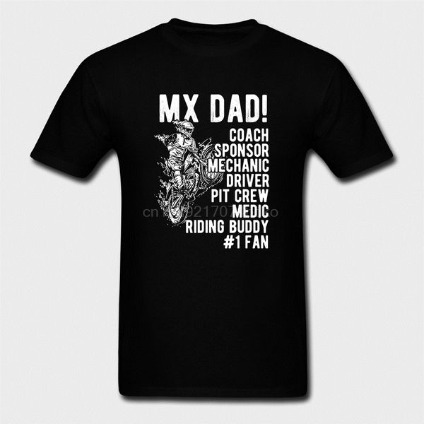 

мужчины футболка мотокросс mx dad - езда buddy - # 1 fan женщины t-shirt