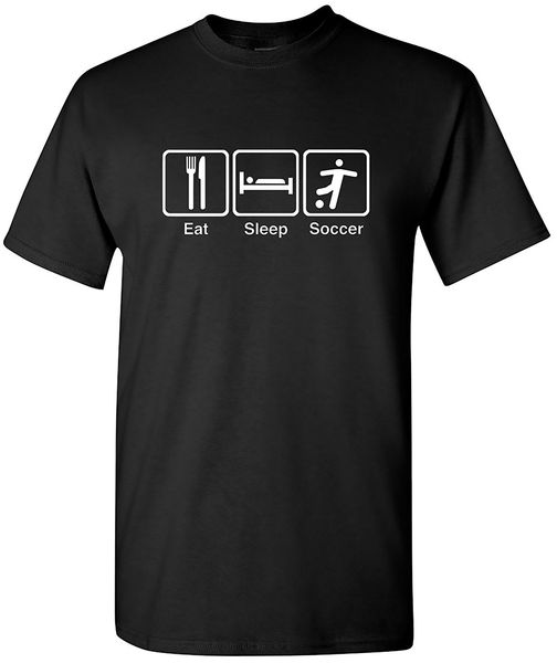 

new brand-clothing t shirts hip-hop simple splicing tee shirt eat sleep men's eat sleep soccers t shirt manufacturers