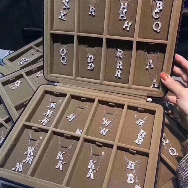 

yoge statement jewellery, p1227 fashion cz alphabet 26 letters pendant women's necklace,cute&sweet, Silver