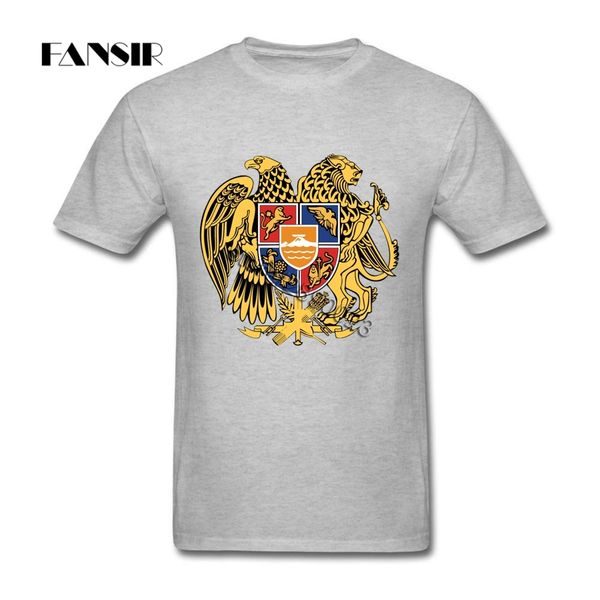 

рок-армения герб tshirt мужские с коротким рукавом хлопок мужчины пользовательские tshirt brand-одежды over size